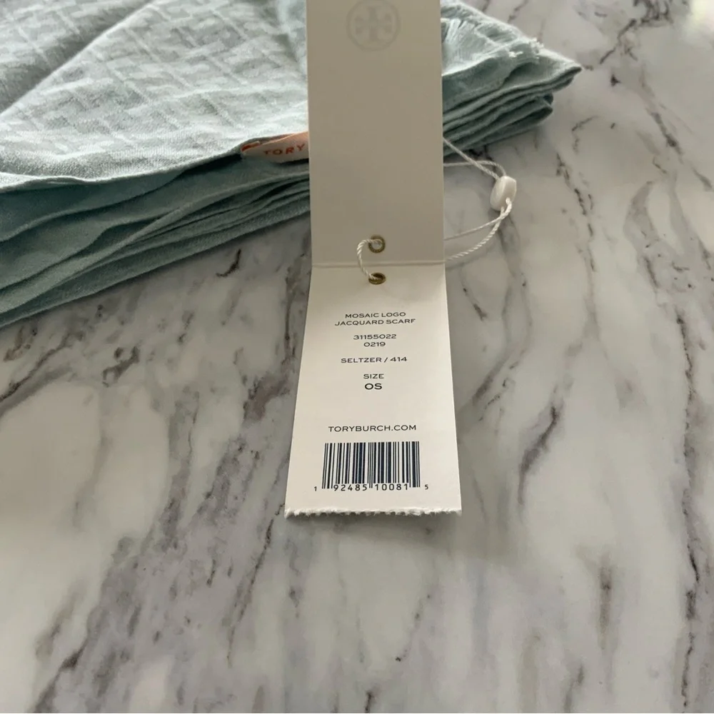 Tory Burch Mosaic Logo Jacquard Scarf